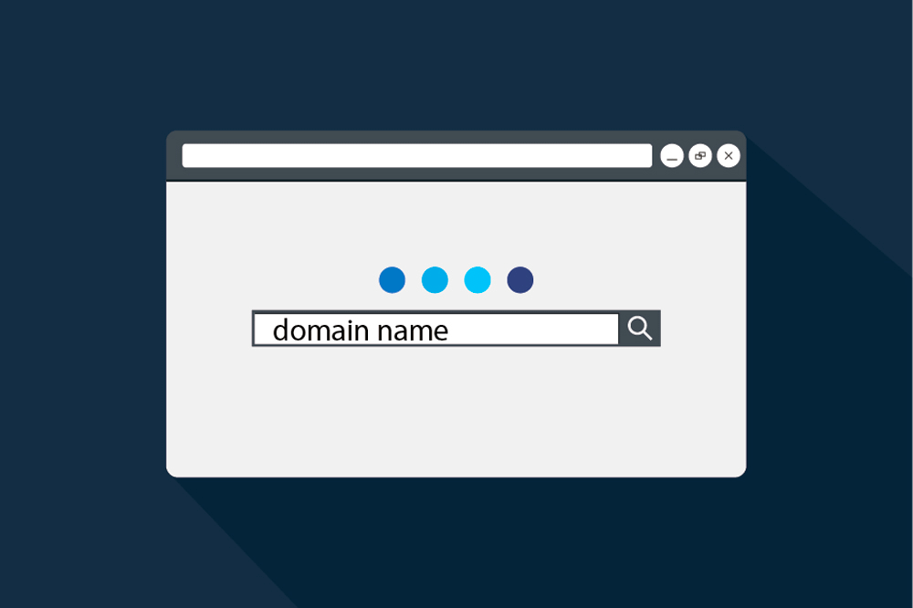 the window with searching the best domain name for your business